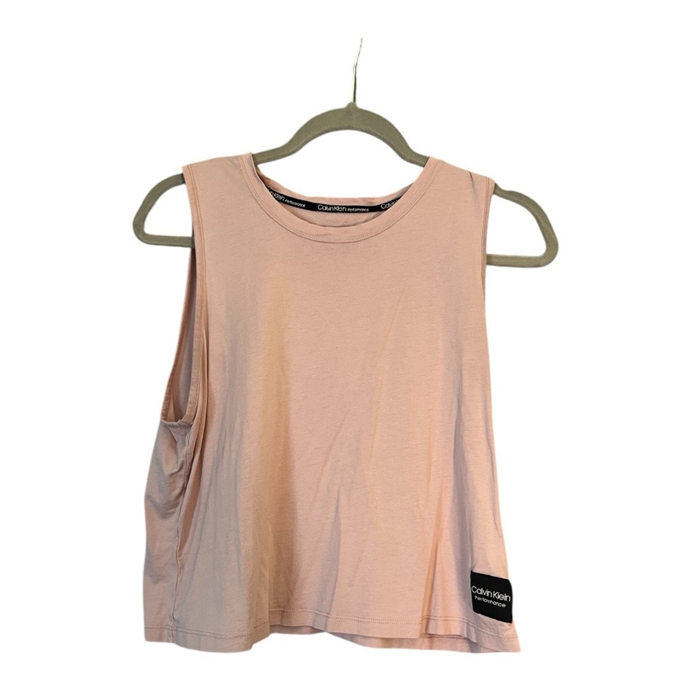 Calvin Klein Performance Women's Pink Sleeveless Crop Top